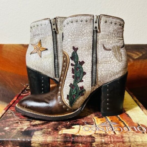 OLD GRINGO GALENA 6" TAHOMA-ROUTE 66 KAKI/WHITE SZ 6.B - Picture 3 of 16